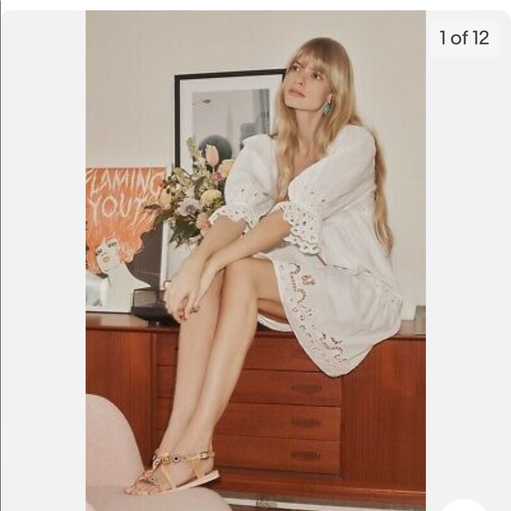 Anthropologie Audrina Eyelet Mini Dress